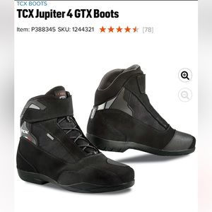 TCX Black Gore-Tex Motorcycle Boots EU43/US9 (gently worn)
